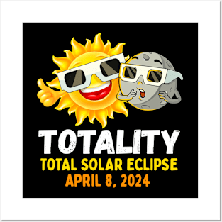 Total Solar Eclipse 2024 Glasses Funny Sun Moon Kids Boys Posters and Art